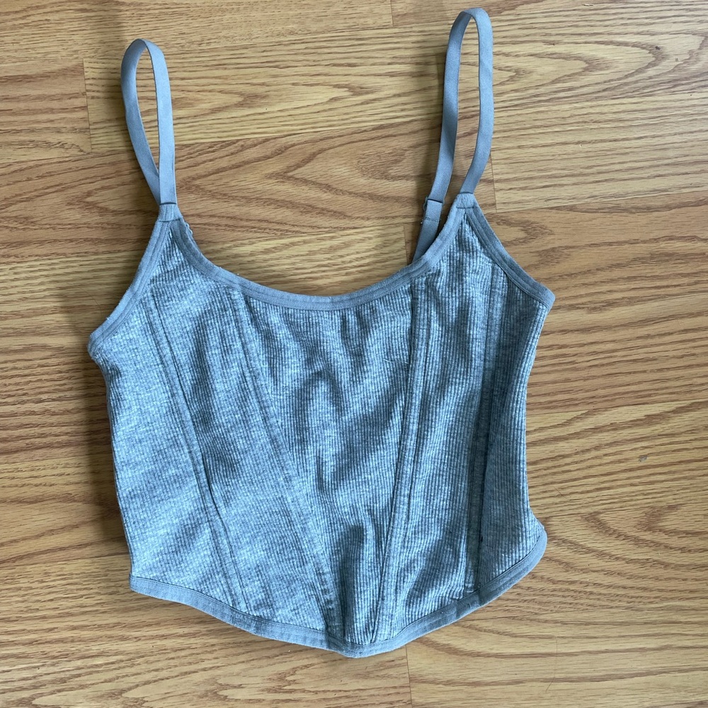 Grey corset top from target